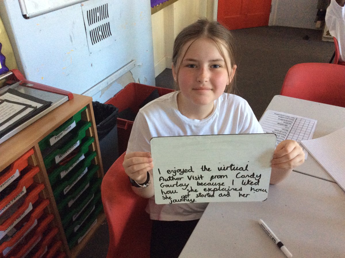 roechurch_sch's tweet photo. Year 5 thoroughly enjoyed the @Booktrust @candygourlay virtual author visit today! #booktrustrepresents #RCSReaders #WeLoveReading https://t.co/8WH3mWunOG