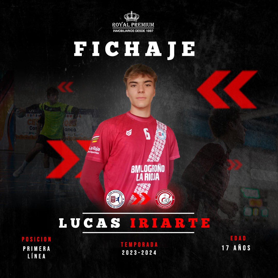 gijonjovellanos's tweet photo. 🚨Oficial | Fichaje | Lucas Iriarte tercer fichaje de la 23/24

🍇El jugador formado en la cantera del Ciudad de Logroño ficha por el Royal Premium 

🔴⚡️ #LucasFichado #TrustTheProcess #ModoDiablo https://t.co/u57HjskYfa