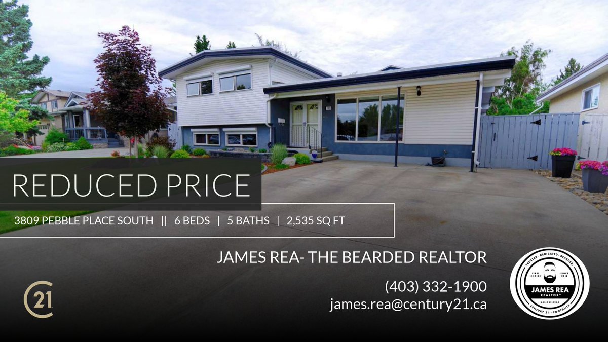 james_rea's tweet photo. 📍 Reduced Price 📍 This recently reduced home at 3809 Pebble Place South in Lethbridge won't last long, so, don't wait to set up a showing! Reach out here or at (403) 332-1900 for more information!

James Rea- The Bearded Realt... https://t.co/87f0NyK9mE https://t.co/oZNYNA16Qg