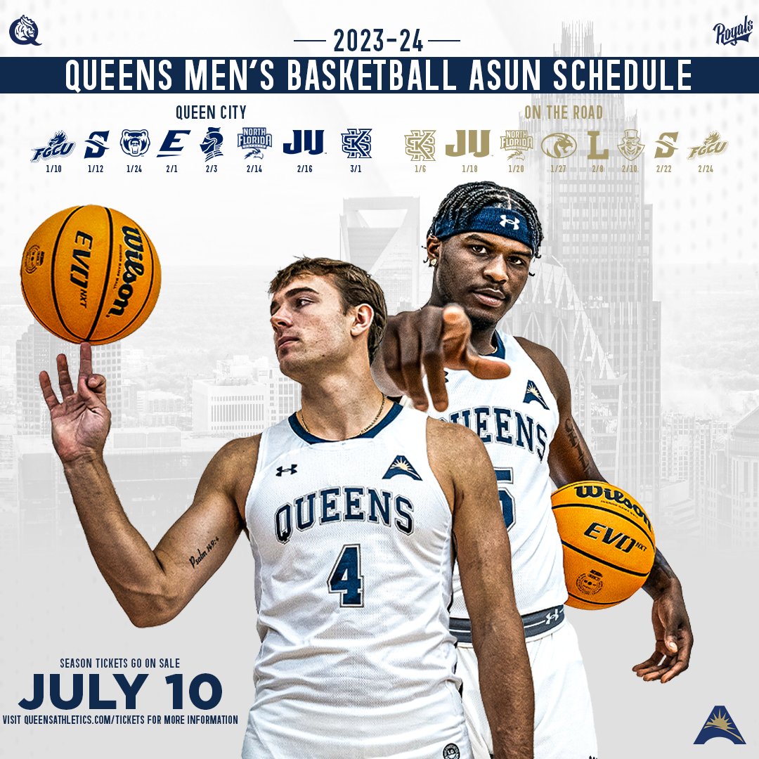 The @ASUNSports released the 2023-24 league schedule yesterday afternoon 🏀 Mark those 📆 for the Royals conference home opener on Wednesday, January 10th against FGCU. #GoRoyals | #W1N