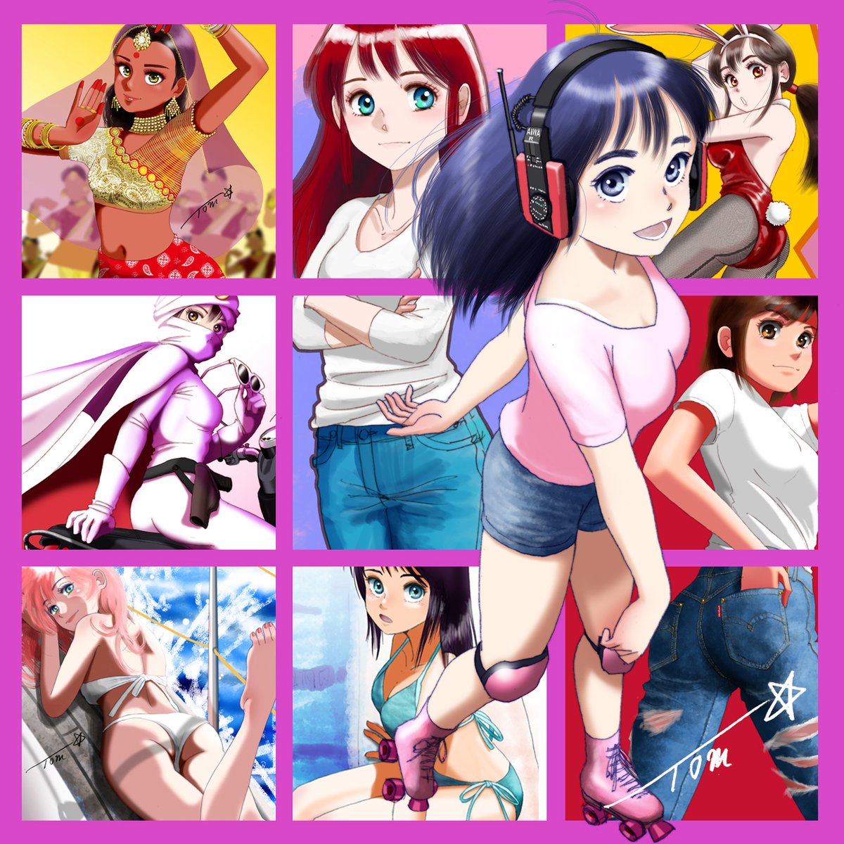 yolozyaTOM's tweet photo. 7月8日はナ(7)イスバ(8)ディで #ナイスバディーの日！
プチパイでミニ尻好みで通してきたけど、そんな偏食はイカンと奮闘努力⋯ふくらんだ娘も増えました。
＿ﾉ乙( 。ﾝ､)＿ でもナイスバディって要はバランスの取れた美体って事よね？
#お尻選手権 
#1日一点とにかく描く #今日は何の日 https://t.co/G4Vfjlkk7X