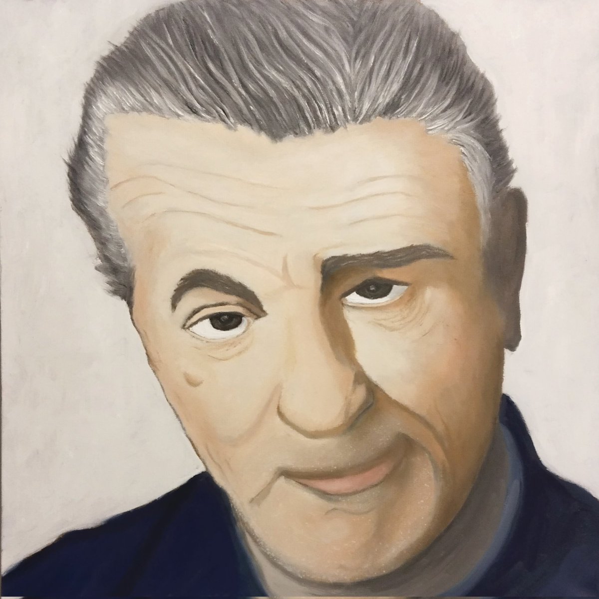 choumanb's tweet photo. First portrait attempt (oil on canvas - 60x60 cm) https://t.co/TdqfzfTf4P