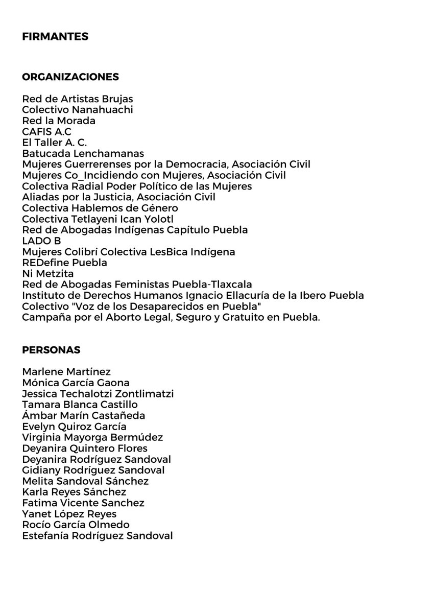 jess_tez's tweet photo. Organizaciones y personas se unen a la exigencia de #JusticiaParaAlisson, exhortando al @PodJudPuebla a generar una sentencia que ponga al centro el interés superior de la menor #Puebla https://t.co/WOWEz8YiLI https://t.co/VoKPjPrruH