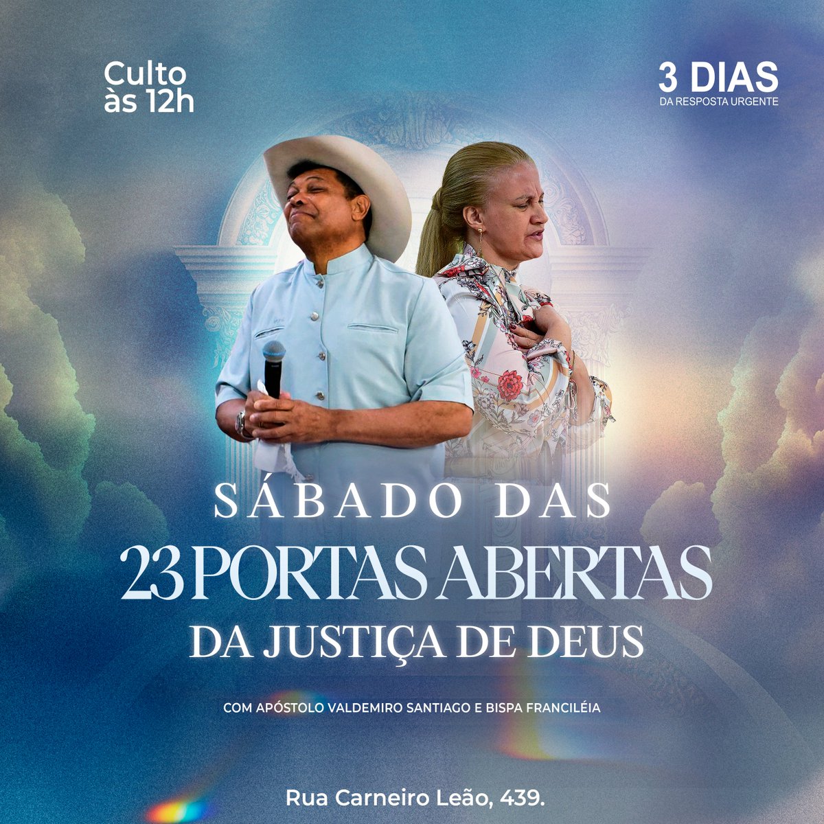 impd_oficial's tweet photo. Sábado das 23 portas abertas!🚪

Junte-se a nós neste sábado da justiça para receber a cura e a benção de Deus. 
Esperamos por você! 🙏 #IMPD #ValdemiroSantiago #IGREJAMUNDIAL https://t.co/2THj7HxZB1