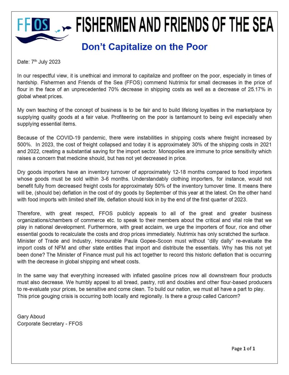 ffostt1's tweet photo. Don’t capitalize on the poor!

In our respectful view, it is unethical and immoral to capitalize and profiteer on the poor, especially in times of hardship. https://t.co/YCZTJ7CUpf