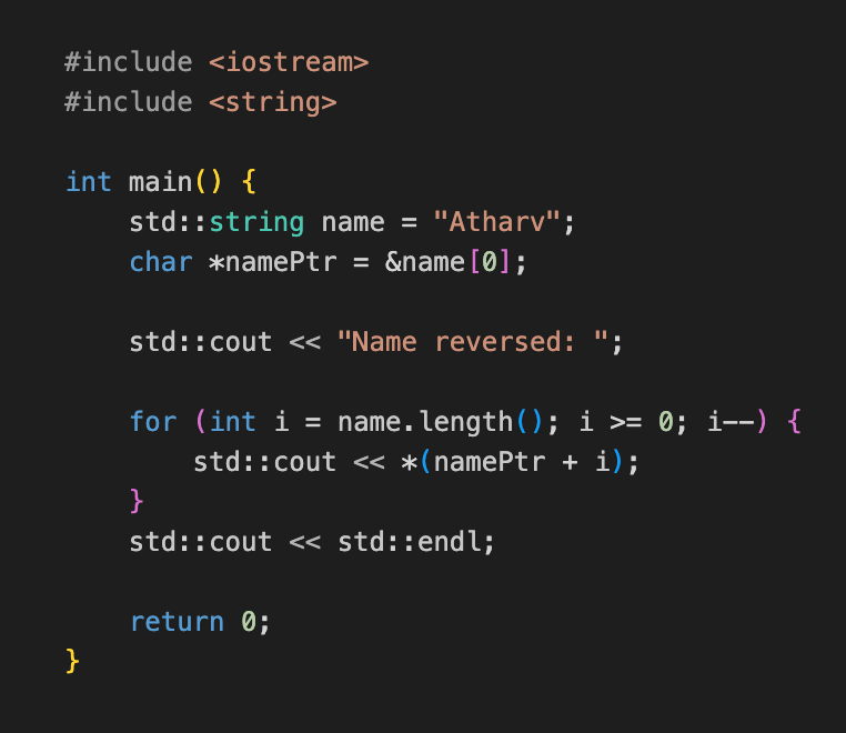 thisPtr's tweet image. C++ Code Review Challenge:
Can you spot a Bug in this code to print a string in reverse in C++? 🤔 #CodingQuiz #CPlusPlus #CodeMistake #100DaysOfNoCode #coding #programming #testing #cppsfact #cpp23 #cplusplus #cpp #developer #developers #DataScience #python