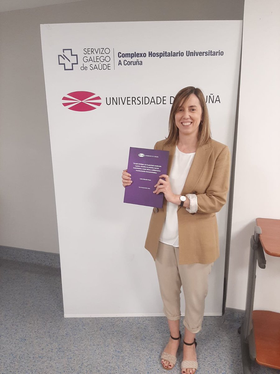 Queremos felicitar a nuestra compañera <a href="/laida_ep/">Laida Elberdín Pazos</a> por la excelente defensa de su tesis
"Terapia biológica en la psoriasis moderada y grave. Estudios en práctica real de tratamientos a largo plazo y utilidad de la monitorización FK”

Nuestra más sincera enhorabuena Dra. Elberdín 👏🏻
