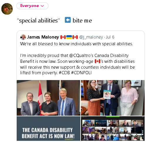 photowarrior's tweet photo. "Special Abilities" β¬
οΈbite me
Special Abilities = #PovertyInflicted
PROPERLY FUND HEALTHCARE NOW
#BasicIncome #BasicIncomeNOW
#Poverty #SocialHousingCrisis
#bcpoli #cdnpoli #TaxTheRich
Back-Date the #DisabilityBenefit
#Disability #Reparations #Compensation https://t.co/7lSL2khJhE