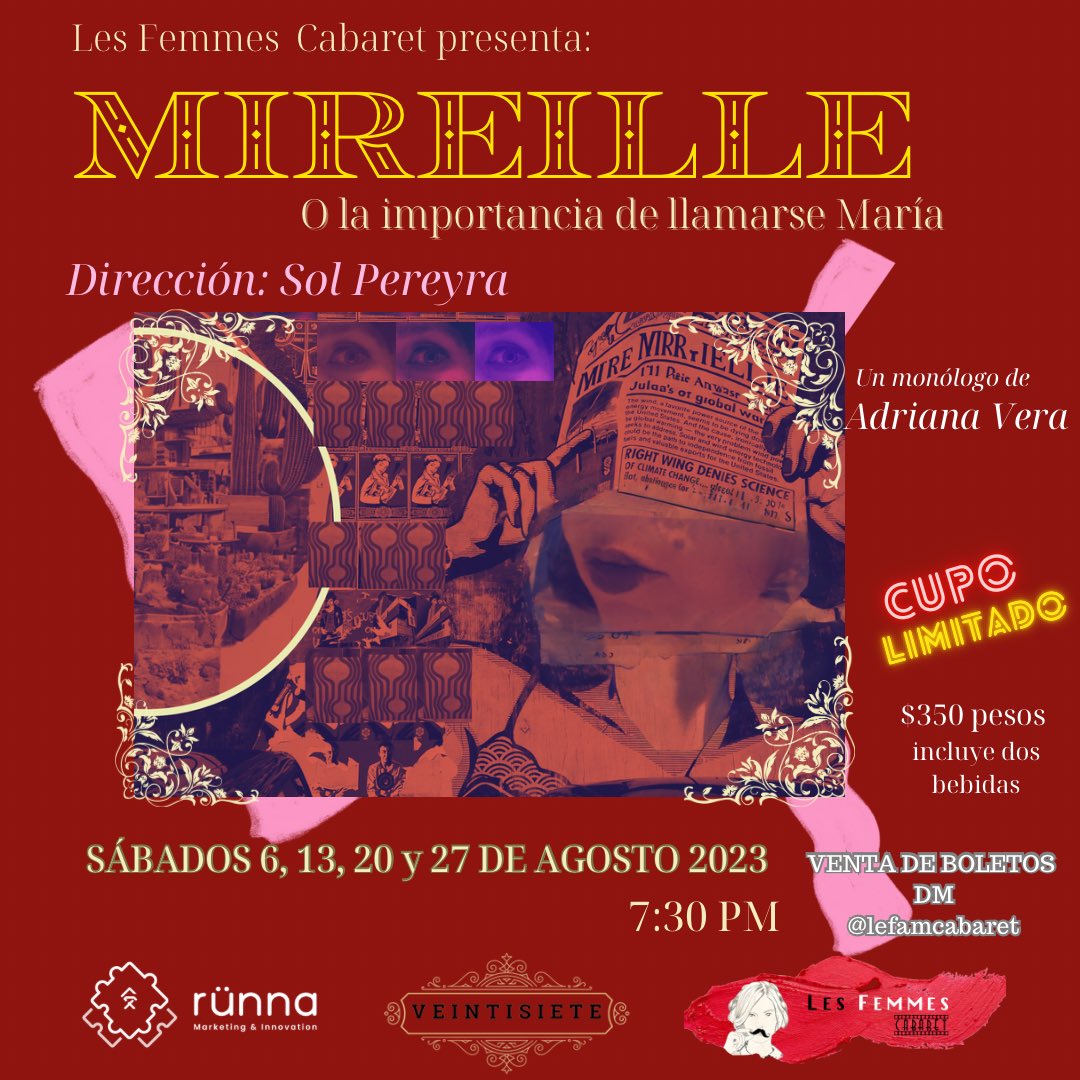 Dada13's tweet photo. Ahí voy otra vez. Con la maravillosa dirección de @SolPereyra, un monólogo que escribí a partir de pequeños performances que tuvieron lugar en @buentonocafe ahora en formato de #TeatroEnCasa. Corta temporada. Vengan! #MireilleMonólogo  Mireille o la importancia de llamarse María. https://t.co/3S9sso7ZM0
