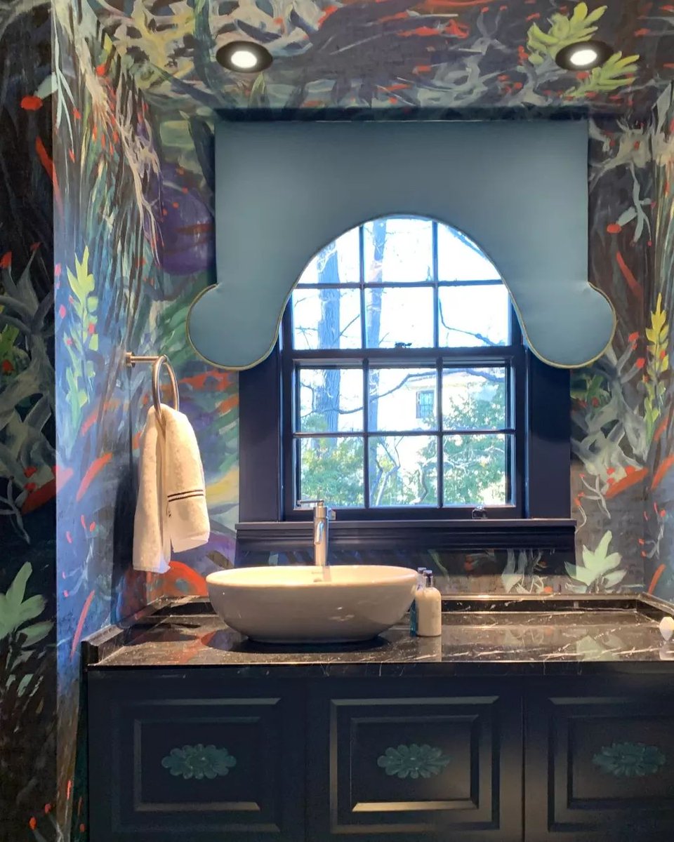 platemark's tweet photo. Color outside the lines 🐠 #powderroomdesign Let's begin something beautiful 🌊 
.
.
.
#interiordesign by platemark 
#wallpaper by lamaisonpierrefrey
🛠️ by fbnconstruction
#platemark #interiordesigner #letsbegin #somethingbeautiful #bathroomdesign #bathroomremodel #bathroomrenov https://t.co/zBTeG7klUQ