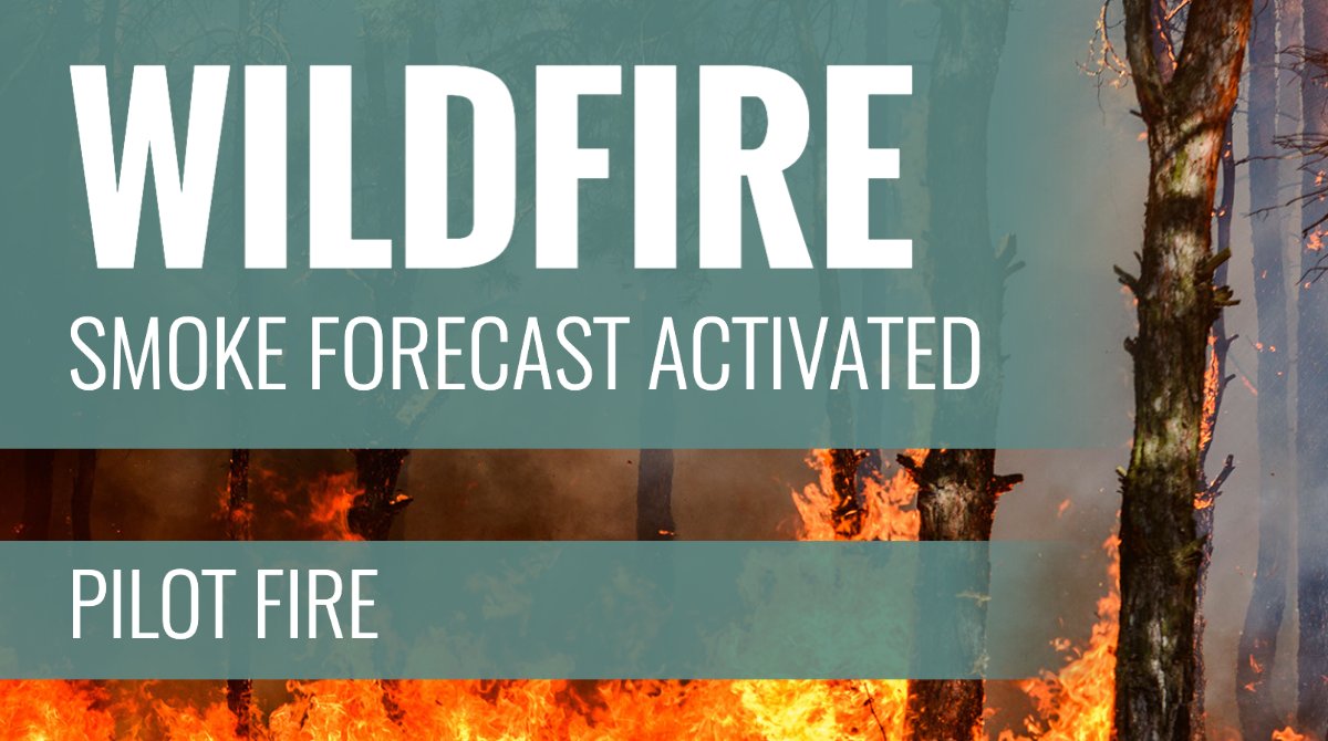 ArizonaDEQ's tweet photo. ❗ADEQ has ACTIVATED the #Pilot Fire Wildfire Smoke Forecast❗
See how the #smoke is affecting your local community #Seligman #Grand Canyon #Wikieup #Kingman #Page ➡️ https://t.co/j3SpTMRNyO
#AZFire #azwx #PilotFire #SmokeReady https://t.co/L4XWMTze3k
