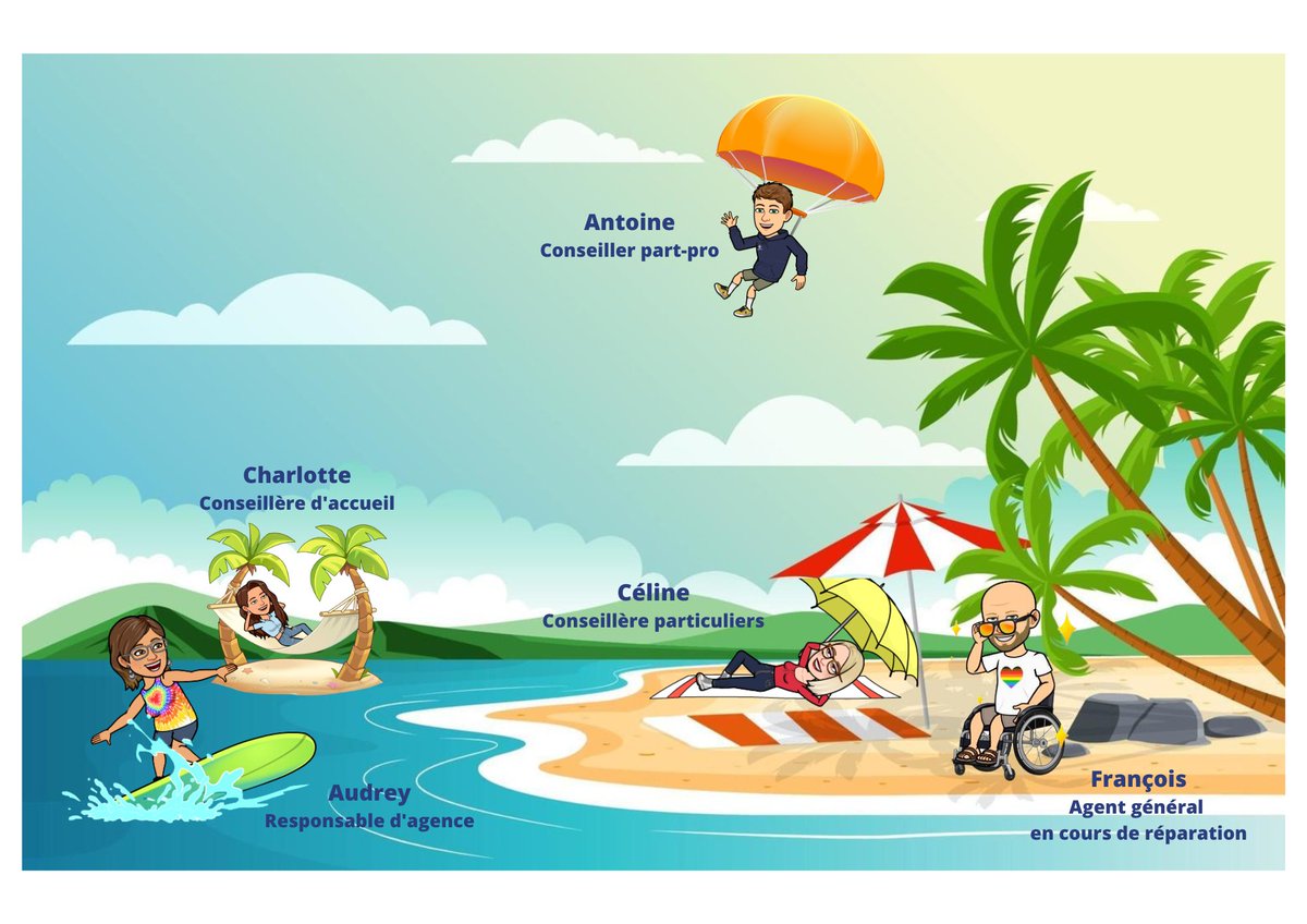 Comme chaque année, notre agence est ouverte, tout l'été.
Vos différents conseillers alternent leurs vacances pour mieux vous servir.

Toute la team vous souhaite un bel été