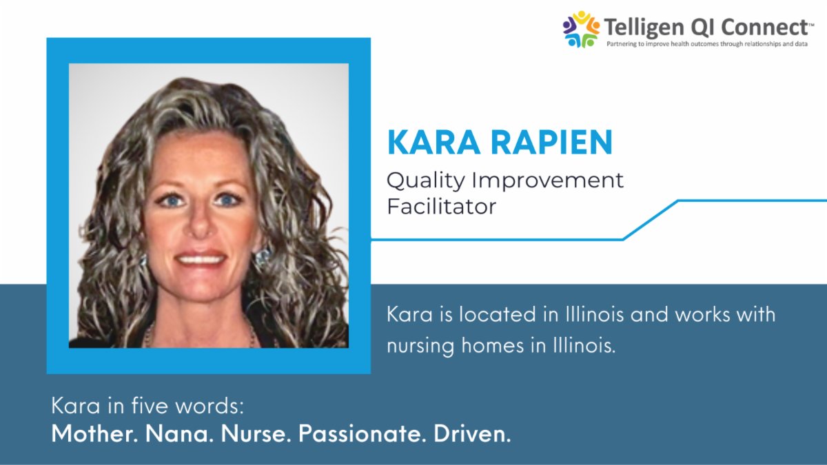Today’s team member feature is Kara! “As a former Director of Nursing, having the privilege to work with nursing homes and support them in their hard work is extremely rewarding! Helping them achieve their goals is what drives my work.”

#TeamTelligen