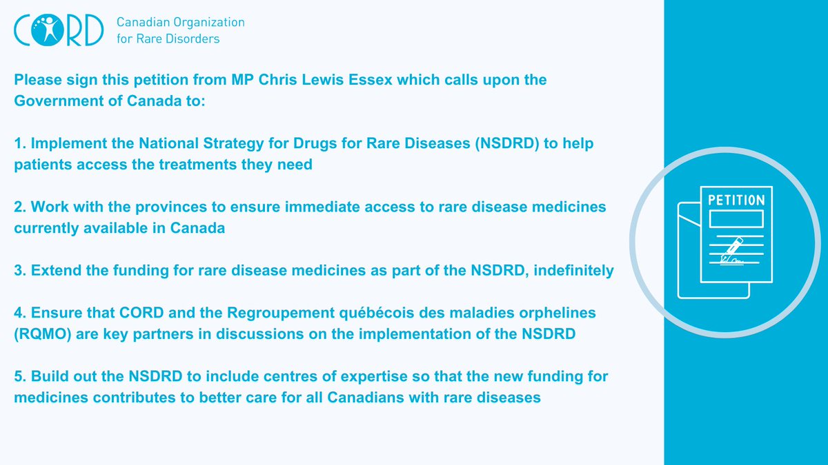 🙌THANK YOU🙌 to everyone who has signed the petition to help ensure the success of the National Strategy for Drugs for Rare Diseases. Your support is incredible! We've already reached over 1900 signatures! Let's break 2000 by next week!

🇨🇦PLS SIGN HERE petitions.ourcommons.ca/en/Petition/De…