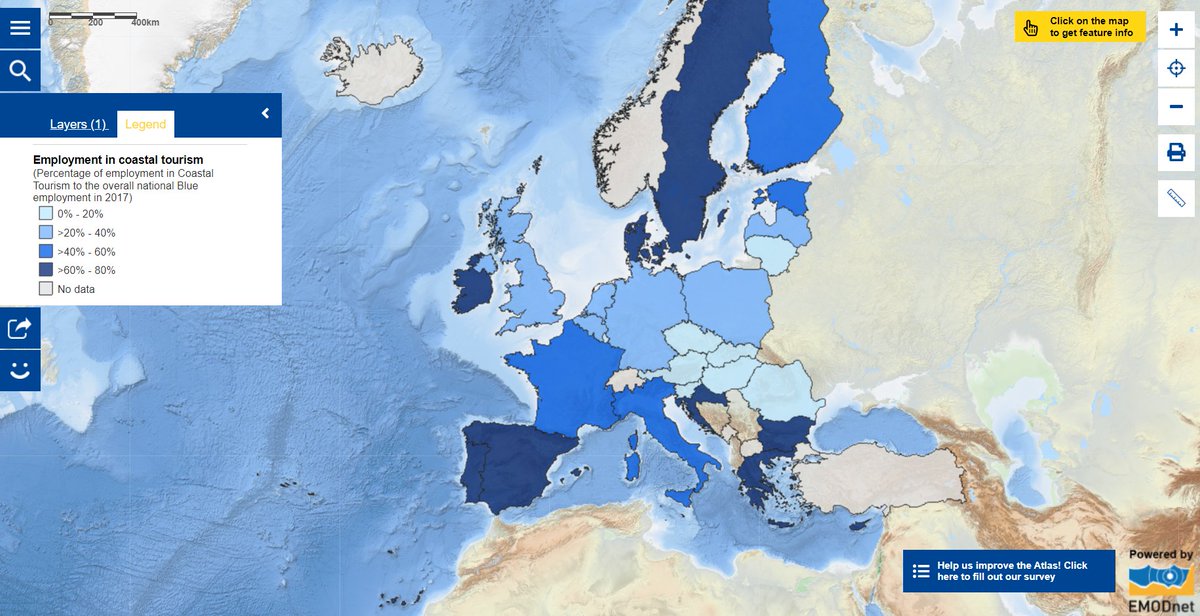 EuropeAtlasSeas's tweet photo. With the #MapOfTheWeek, learn about employment in the #CoastalTourism sector, the importance of #BlueSkills development & the #BlueGenerationProject !
▶️https://t.co/kvN1QgmmAB
🌊⛵️🐟🚢🏖️🛟
#BlueEconomy #SustainableTourism #EU4Ocean https://t.co/5LknUMV4av