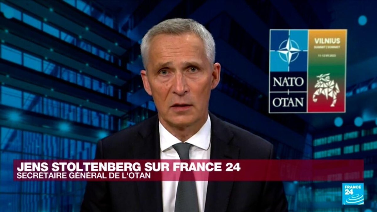 Jens Stoltenberg : "Nous allons rapprocher l'Ukraine de l'Otan" au sommet de Vilnius f24.my/9dW6.t