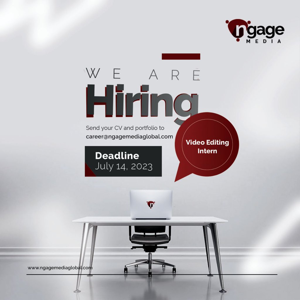 Are you a master storyteller with a passion for visual artistry? If yes this opportunity is for you! Ready for a new challenge? We would love to hear from you. Best of Luck! #NgageMediaGlobal #DigitalMarketing #MarketingAgency #CommunicationsAgency #troopersofngage