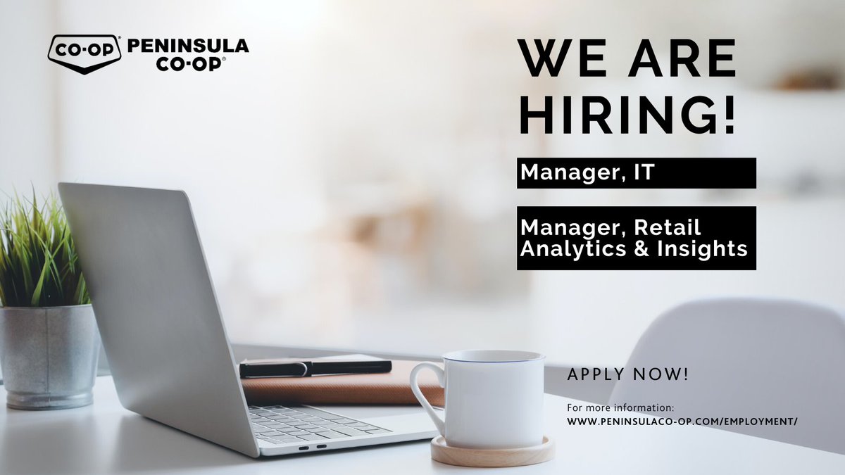 We are excited to add 2 new positions to our team! Learn more about these opportunities here: peninsulaco-op.com/employment/