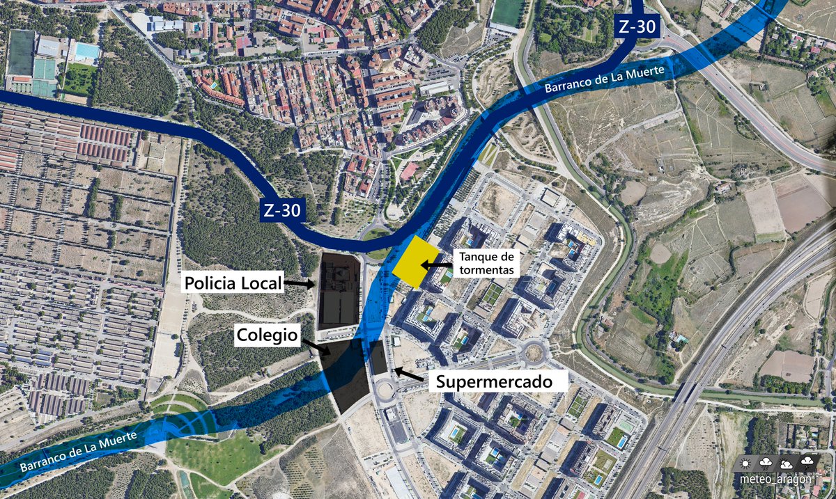 Ayer en Parque Venecia se rozo la tragedia... ¿Se podría haber evitado? Muy posiblemente si, aun que es cierto que cayo una gran cantidad de precipitación, pero es muy importante resañar que todas las zonas afectadas están asentadas en el cauce del barranco de la Muerte 👇