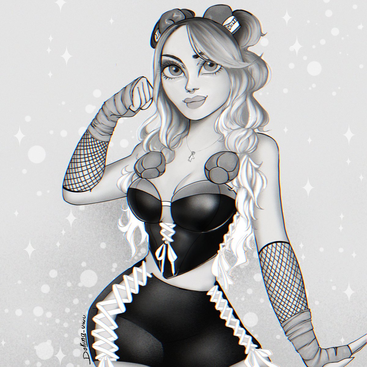 doking_uwu's tweet photo. Ari como presentadora waaaaaaa lucía super hermosa 🖤✨🥊.
#Velada3 #arigameplaysfanart https://t.co/0t5prOBxuA