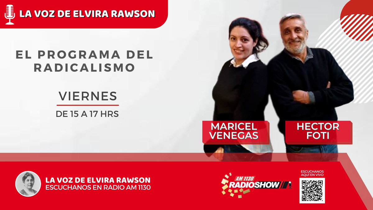 Hoy desde las 15 hasta las 17 "El programa del Radicalismo" por radioshow AM 1130 para no perderse este gran programa de hoy <a href="/ateneorecoleta/">Ateneo de la Recoleta Elvira Rawson</a> <a href="/hernan_najenson/">Hernan Najenson</a> <a href="/ateneodepalermo/">Ateneo de Palermo Elvira Rawson</a> <a href="/foti_hector/">hector foti</a> <a href="/MaricelVenegas5/">Maricel Venegas</a>
