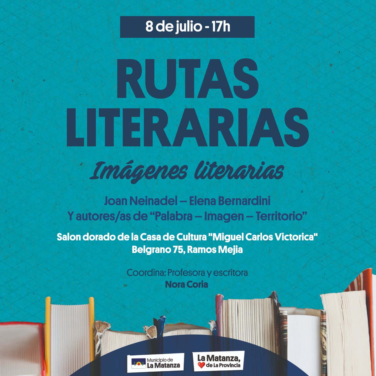 silvia_francese's tweet photo. 𝗥𝘂𝘁𝗮𝘀 𝗟𝗶𝘁𝗲𝗿𝗮𝗿𝗶𝗮𝘀 𝗽𝗿𝗲𝘀𝗲𝗻𝘁𝗮 "𝗜𝗺á𝗴𝗲𝗻𝗲𝘀 𝗟𝗶𝘁𝗲𝗿𝗮𝗿𝗶𝗮𝘀" 📚

Te invitamos a un nuevo encuentro literario de la mano del joven escritor matancero Joan Neinadel y la Prof. en Letras Elena Bernardini https://t.co/a22fXT0Efg