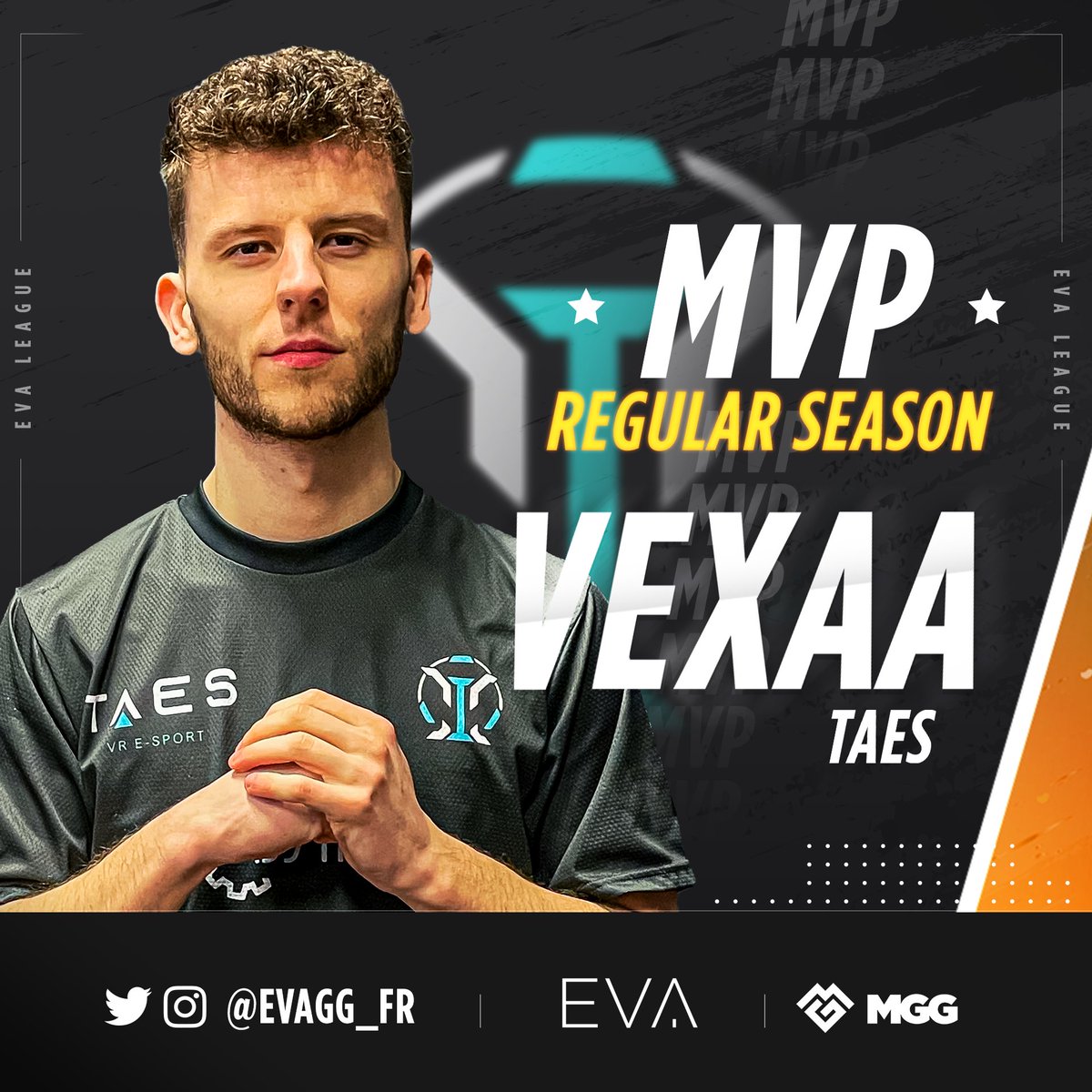 eva_competitive's tweet photo. MVP of the regular season : @_VEXAA 

#EVALeague🏆 https://t.co/ctOwwzDLv3