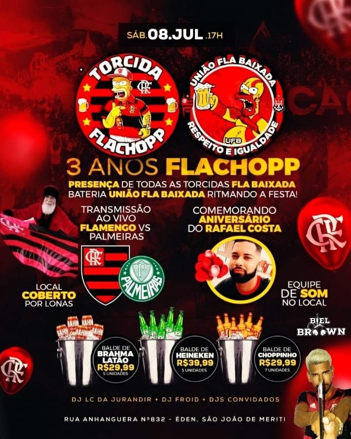 flanilopolis's tweet photo. AMANHÃ A TROPA AVANÇA!
vamos invadir  a festa dos amigos da FLA CHOPP. 
Vamos com tudo !!
#flanilopolis #flachopp #união #flabaixada https://t.co/1XCWWlwZqF