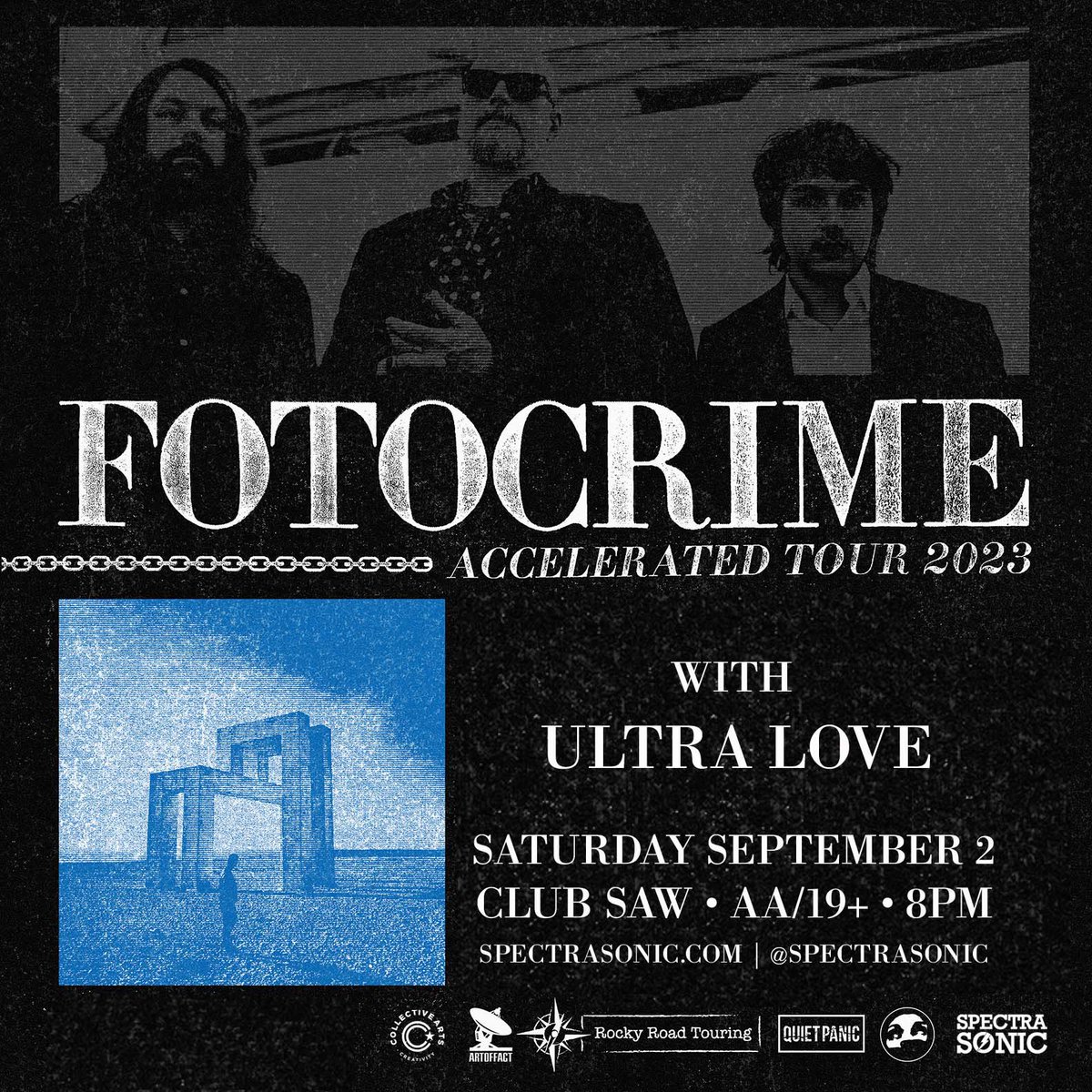 ON SALE NOW 🎉 Louisville post-punks <a href="/fotocrime/">Fotocrime</a> with Ultra Love 🔥 Sat Sep 2 at Club SAW

🎟️ spectrasonic.com &amp; @vertigoottawa 

presented with the support of <a href="/SAW_Centre/">SAW</a> and @collectivebrew