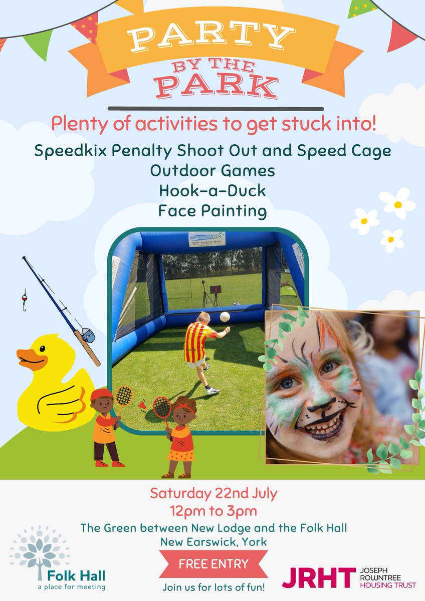 JRHT (@thejrht) on Twitter photo 🌳 Join us for a spectacular Party in the Park! 🎉New Earswick on Sat 22 July 12- 3pm🎵 Enjoy an unforgettable day filled with live music, delicious food and fun games . 🍔Bring your friends and family along. ☀️🌿 #PartyInThePark  #CommunityGathering <a href="/JRHT_FolkHall/">New Earswick Folk Hall</a> 🌳 Join us for a spectacular Party in the Park! 🎉New Earswick on Sat 22 July 12- 3pm🎵 Enjoy an unforgettable day filled with live music, delicious food and fun games . 🍔Bring your friends and family along. ☀️🌿 #PartyInThePark  #CommunityGathering <a href="/JRHT_FolkHall/">New Earswick Folk Hall</a>