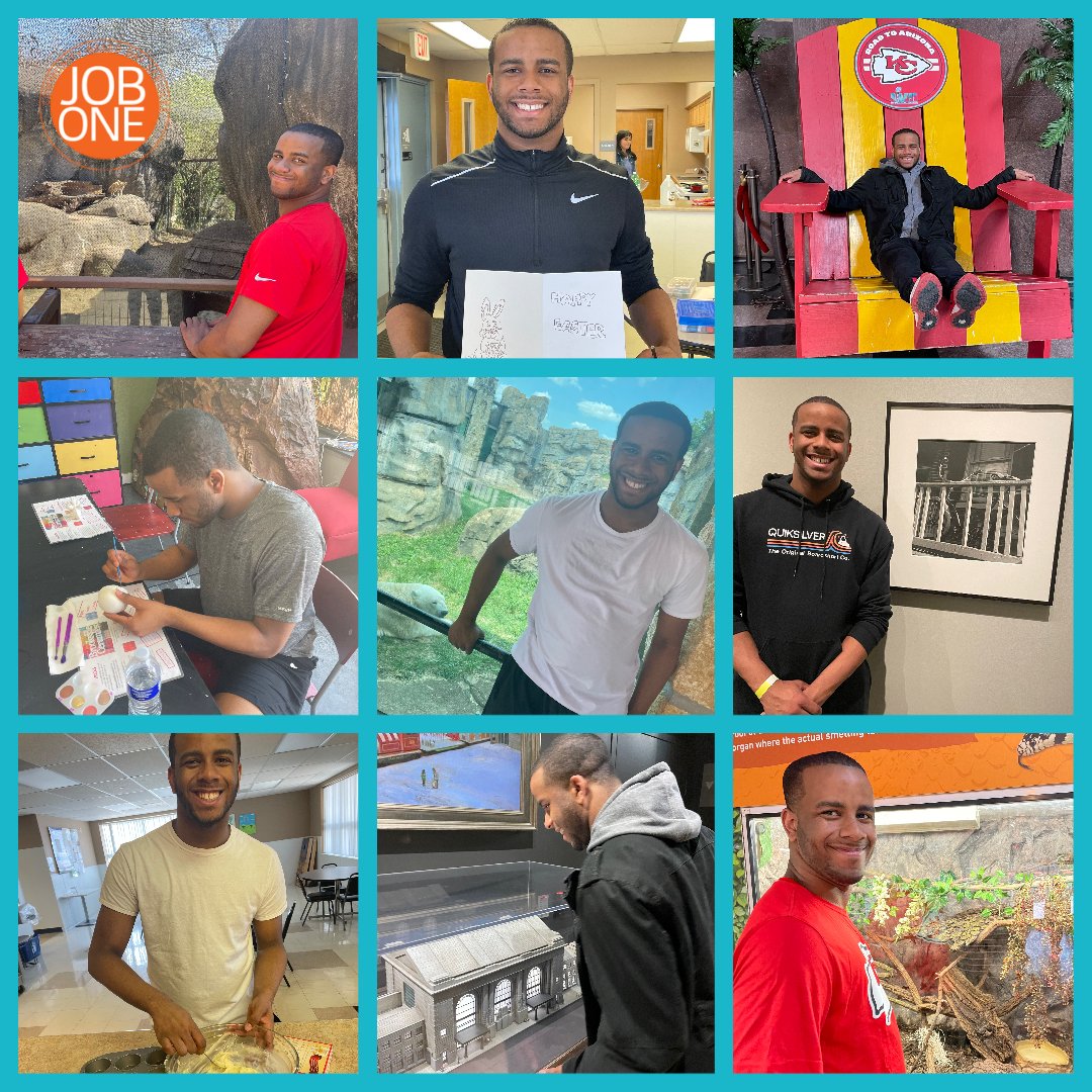 JobOneKC's tweet photo. Spotted all over #KansasCity - Marquise! When he is not at work, Marquise has been busy visiting favorite spots like @UnionStationKC, @Nelson_Atkins, and the @KansasCityZoo and showing off his baking and creating talents.
#CommunityBasedDayServices #CBDS #JobOneKC https://t.co/BbMf7lgMff