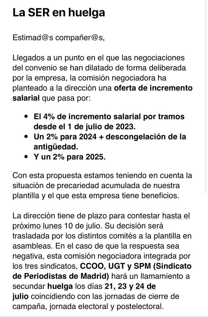 La SER en huelga #JuntosSomosMásFuertes …abajadoresdelacadenaser.wordpress.com/2023/07/07/la-…