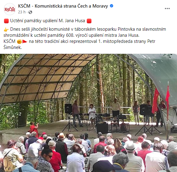 "Dnes by Hus byl hlavou politické strany a jeho tribunou by nebyla kazatelna, ale pražská Lucerna anebo Václavské náměstí. A jeho strana byla by velmi blízko – o tom můžeme být přesvědčeni – nám komunistům."
Zdeněk Nejedlý, Komunisté – dědici velkých tradic českého národa, 1951