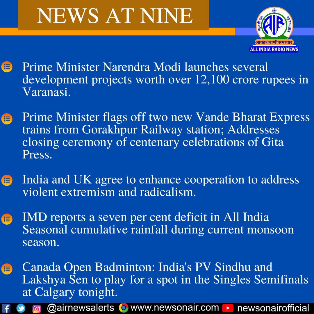 Prime Minister Narendra Modi has - All India Radio News