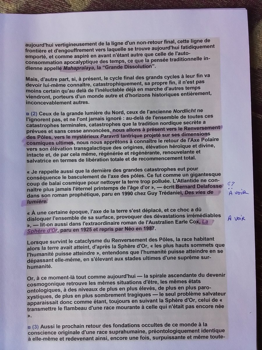 Regulus65's tweet image. Jean Parvulesco ( Vouloir le 16/5/1991 n°76/79 )
"tout rentre à nouveau dans la zone de l'attention suprême."
"l'histoire ontologique du monde approche de la ligne d'un non retour"
"....de ce que la pensée traditionnelle indienne appelle
Mahapralaya, la Grande Dissolution...."