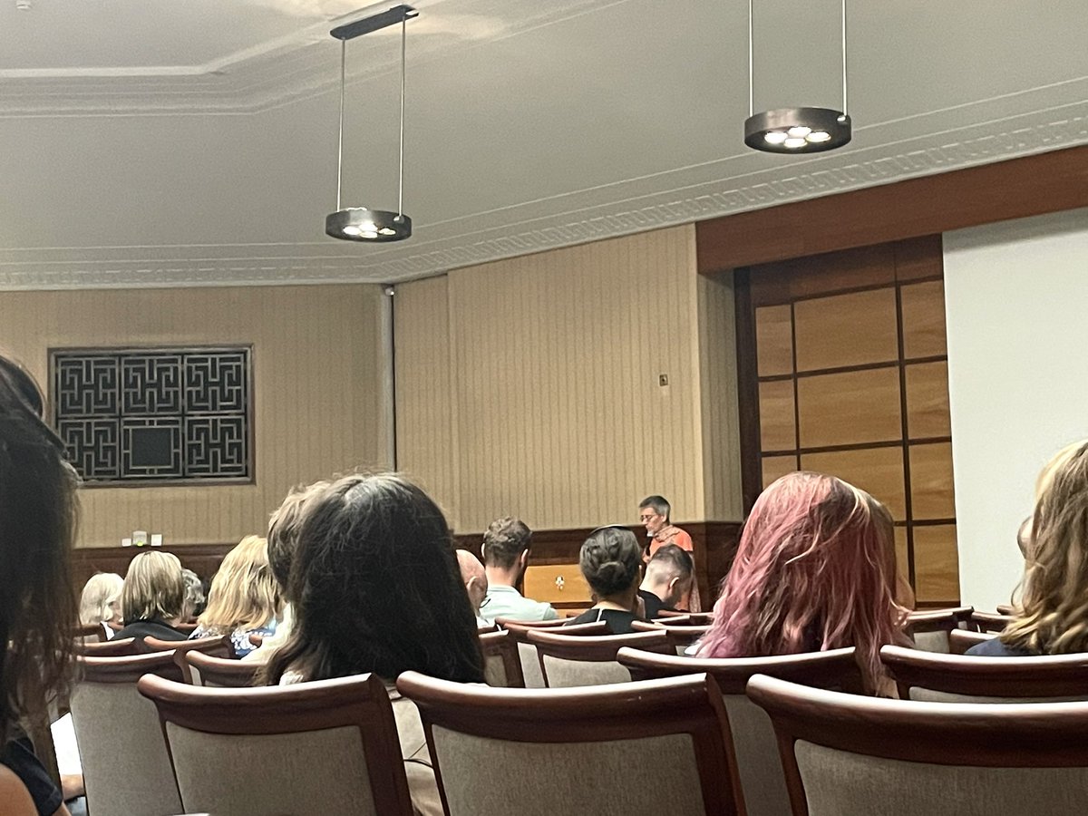 Aristotweets's tweet photo. Inaugural address in full swing! Ursula Coope on Aristotle on Movement, Incompleteness and the Now #JointSession2023 https://t.co/8TaoDFAvZU