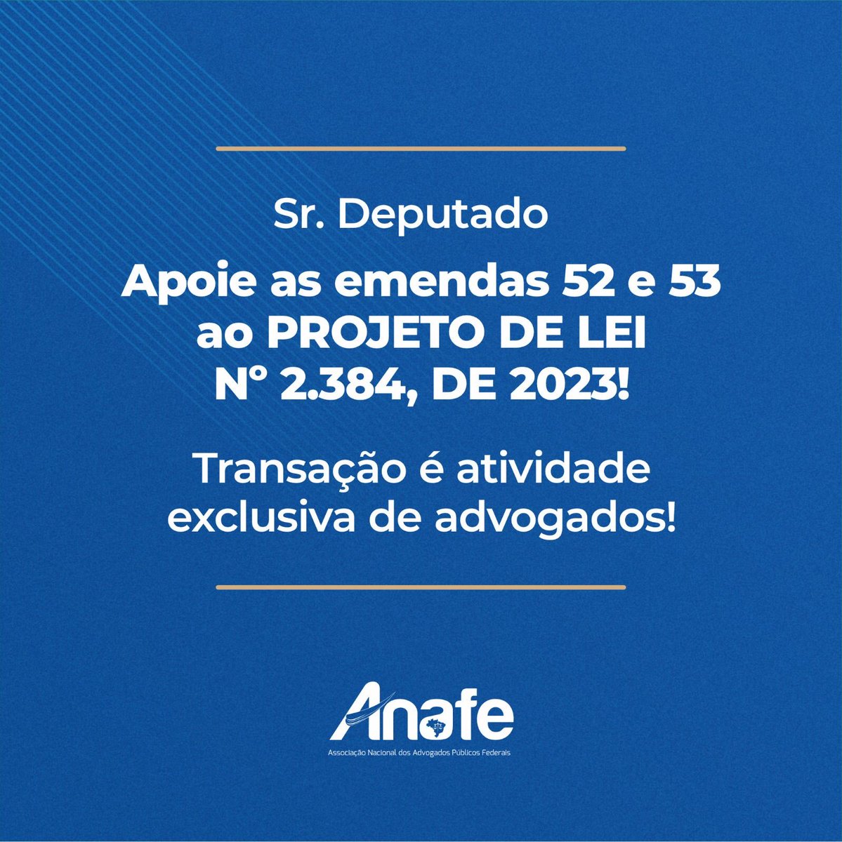 CarolNeuber's tweet photo. Senhor deputado @profalcids 

Seus eleitores da Advocacia Pública Federal de Goiás solicitam apoio às Emendas 52 e 53 do PL2384/23. https://t.co/LKU2LF3ScZ