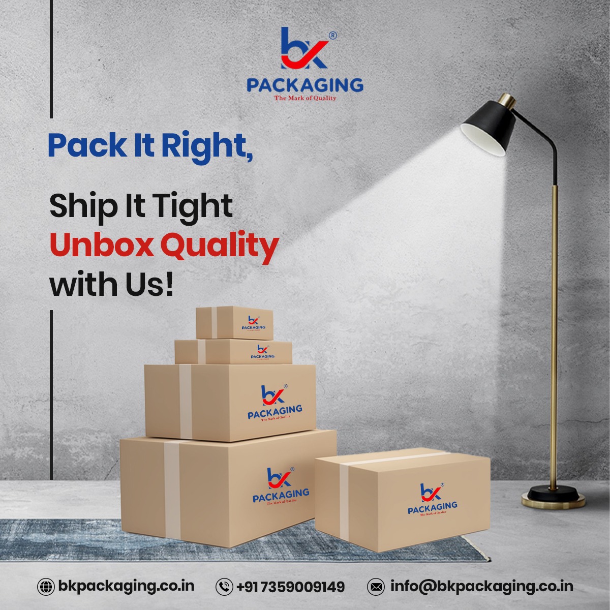 packaging_b's tweet photo. Pack It Right, Ship It Tight!  Unbox a world of quality with us. Our expert packaging ensures your products arrive in perfect condition every time. Trust us to deliver excellence! 

.
Give us Call on +91-7359009100
Mail us on: info@bkpackaging.co.in https://t.co/rWqpSrycHU