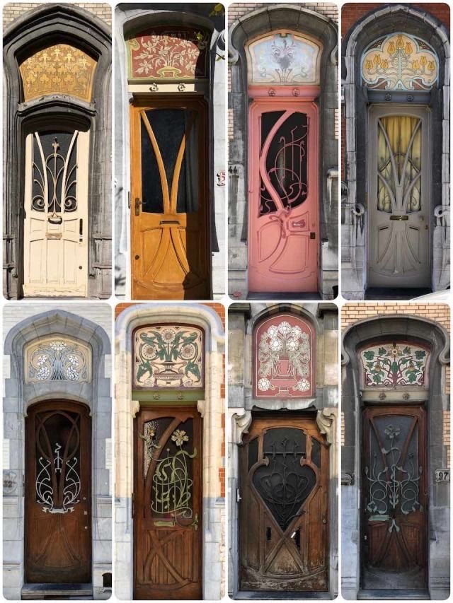 The Doors of Brussels, Art Nouveau style.   How beautiful.  Please look after them if you live there folks !
