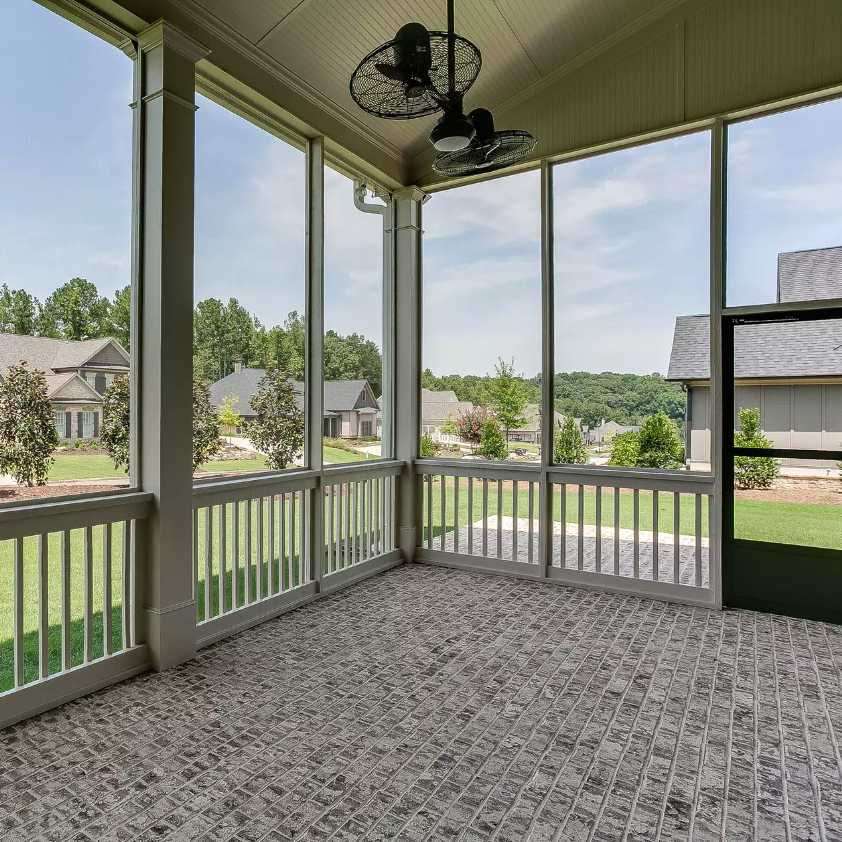 Best way to spend summer days in the South? ☀️ From a screened-in porch of course! 🙌 Create your own outdoor oasis with design inspiration from SR Homes here: bit.ly/3Z85qMl #OutdoorLiving #OutdoorLivingDesign #ScreenedInPorch