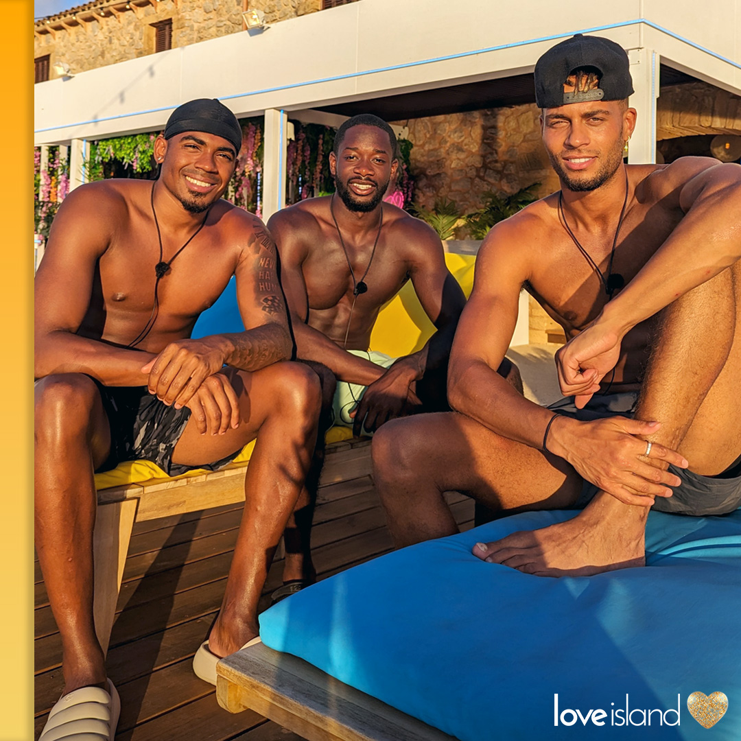 LoveIsland's tweet photo. Golden hour serving for the boys! #LoveIsland https://t.co/dC3dMZFGNc