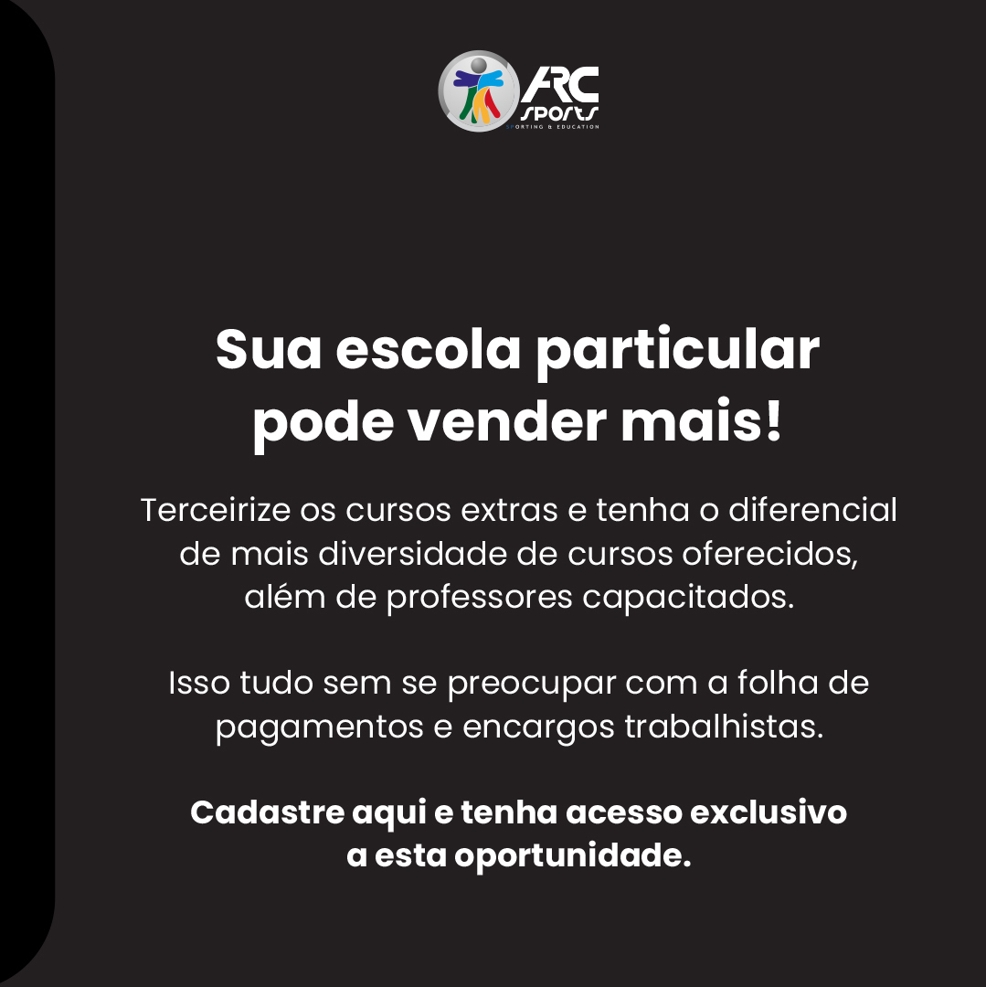 arc_sports's tweet photo. Otimize as atividades do seu colégio e deixe os cursos extras com a gente!

Cadastre aqui para uma avaliação gratuita para saber quais cursos sua escola pode ofertar.

#ARCSPORTS #AssessoriaEsportiva #EscolaDeEsportes #EducaçãoEsportiva https://t.co/wjmMsq8l59