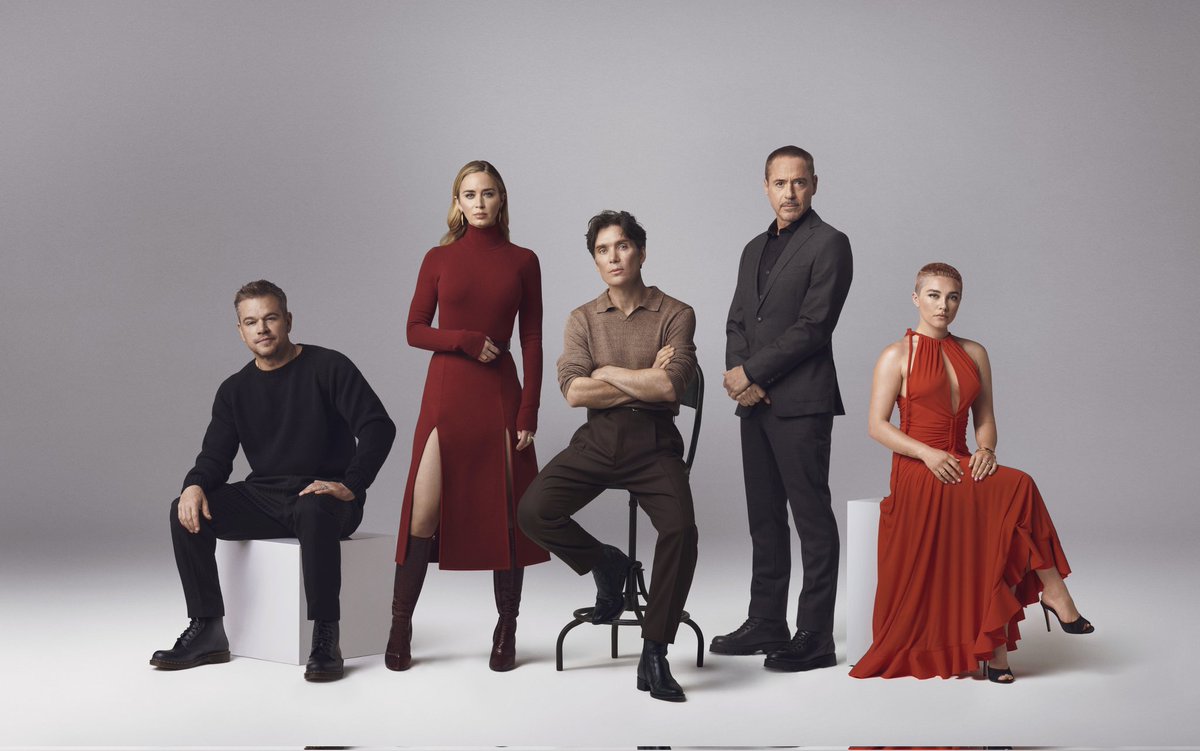 OppenheimerFilm's tweet photo. Starring Cillian Murphy, Emily Blunt, Matt Damon, Robert Downey Jr., and Florence Pugh. Experience #Oppenheimer on the biggest screen possible 7 21 23. Get tickets now! https://t.co/1FYu7MkBoH