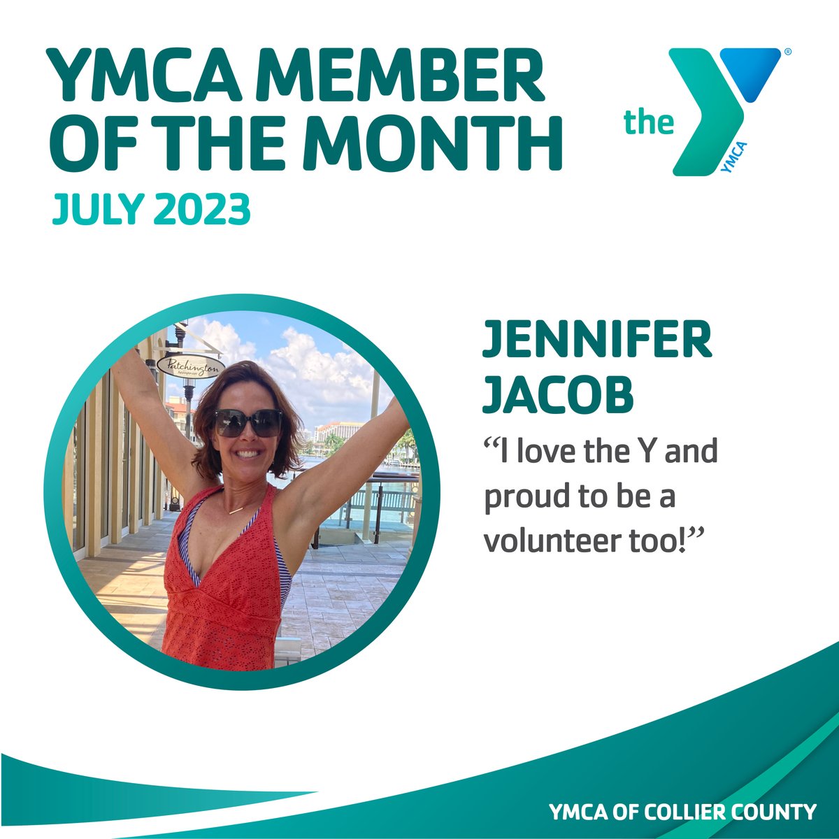This month's star? Jennifer Jacob - she loves the fitness classes, volunteering and making lifelong friendships at the YMCA! We're so grateful to have her in our community. #YMCA #MemberoftheMonth