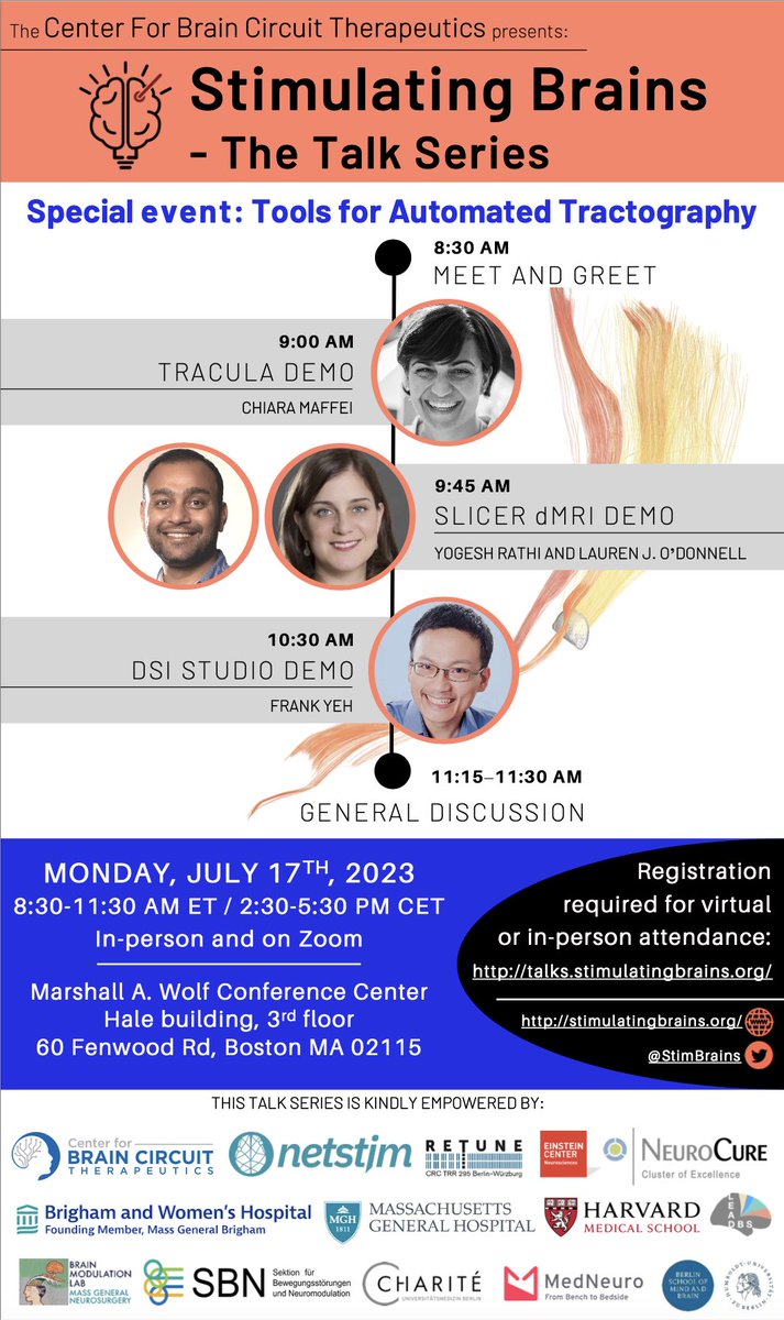 Very excited to kick-off our lab retreat with these fabulous speakers on a session about tools for automated tractography! We thought this could be interesting to others so will do hybrid and have booked a larger room. Anybody in Boston welcome to RSVP in person, if not via zoom.