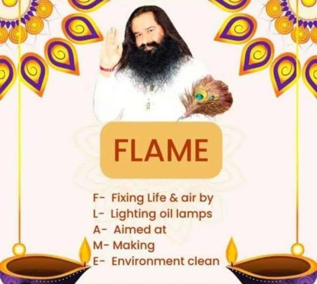 forthingstodo's tweet photo. Saint Dr Gurmeet Ram Rahim Singh ji Insan started the #Flame campaign. We should light ghee lamps in our homes in the morning and evening. Because it keeps the atmosphere of the house pure.
#FlameCampaign
#LightUpFlame
#FlameOfPositivity
#IndianCulture
#SpiritualEnlightening https://t.co/trnObK6GwB