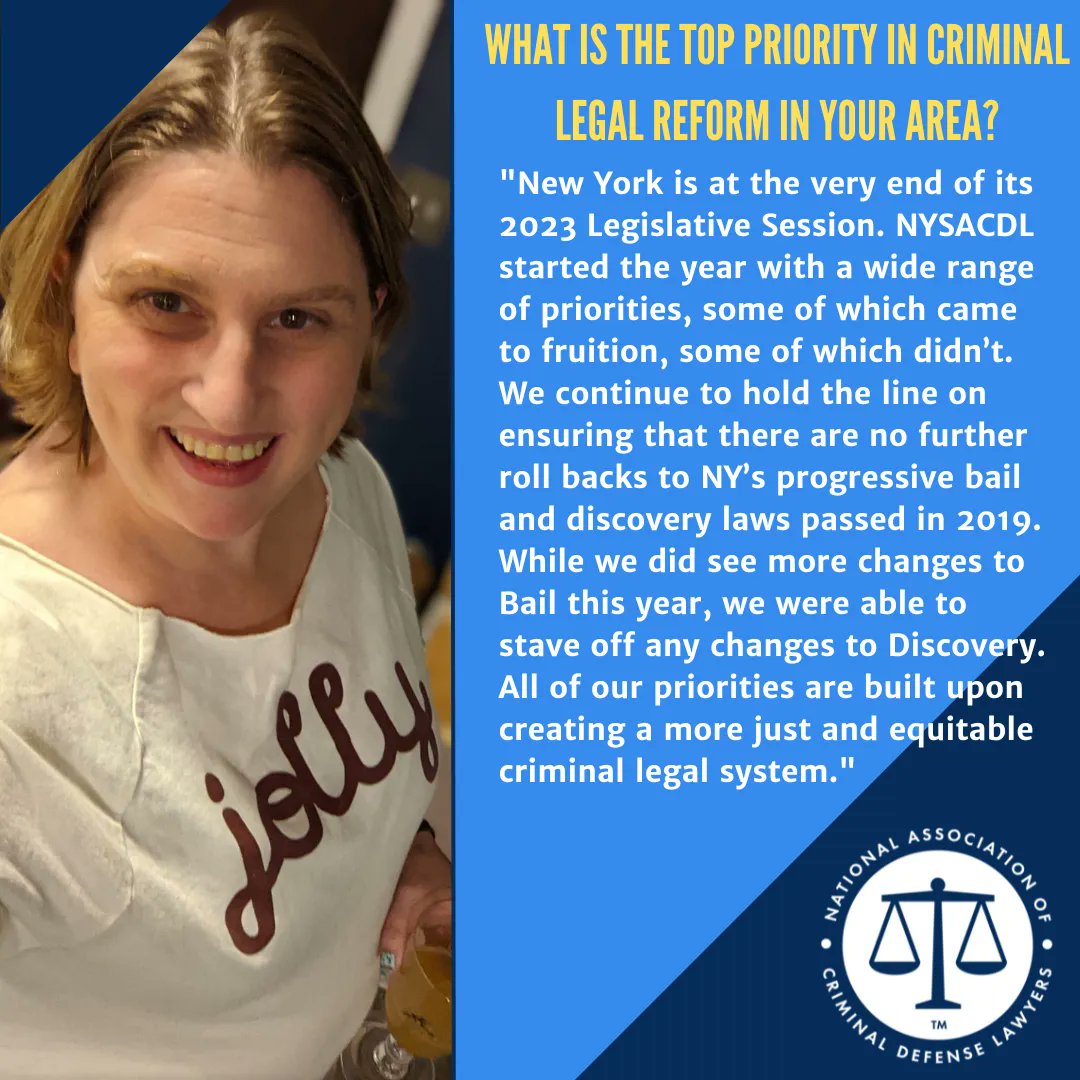 NACDL's tweet photo. NACDL is synonymous with excellence thanks to its members, partners &amp; staff. Hear from the people who make NACDL excellent with #NACDLSpotlight. Next in the spotlight, meet Jennifer Van Ort, Executive Director of @NYSACDL, an NACDL affiliate.

Learn more: https://t.co/mg06GfQzNZ https://t.co/xQnvl82VzG