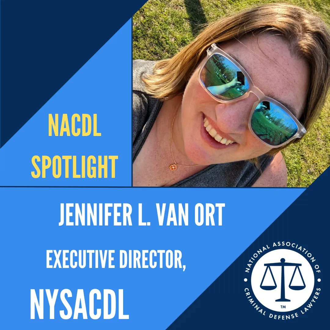 NACDL's tweet photo. NACDL is synonymous with excellence thanks to its members, partners &amp; staff. Hear from the people who make NACDL excellent with #NACDLSpotlight. Next in the spotlight, meet Jennifer Van Ort, Executive Director of @NYSACDL, an NACDL affiliate.

Learn more: https://t.co/mg06GfQzNZ https://t.co/xQnvl82VzG