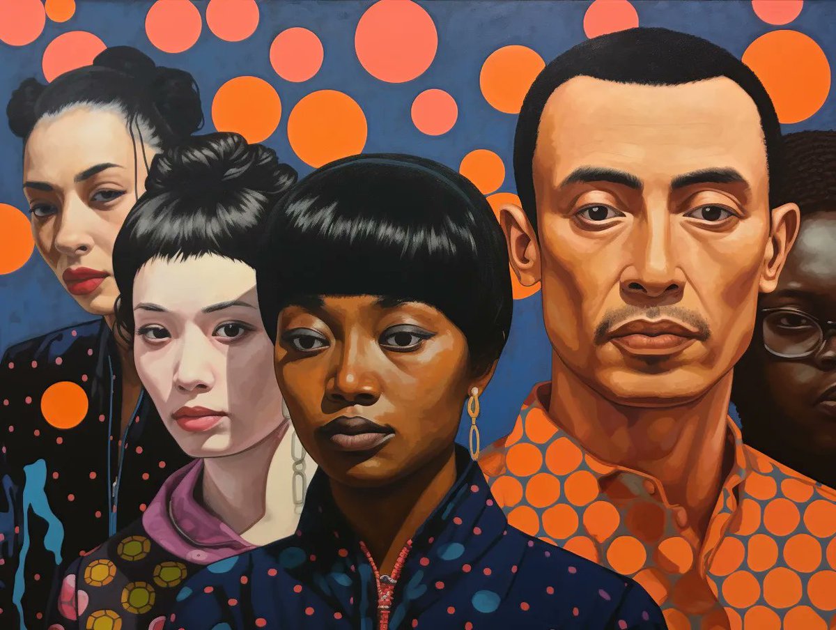 #aiart series using a variety of keywords in the prompts, but focused on wabi sabi, defined on Wikipedia as "a world view centered on the acceptance of transience and imperfection." It's really interesting that the people aren't the usual "beautiful" figures that AI defaults to.