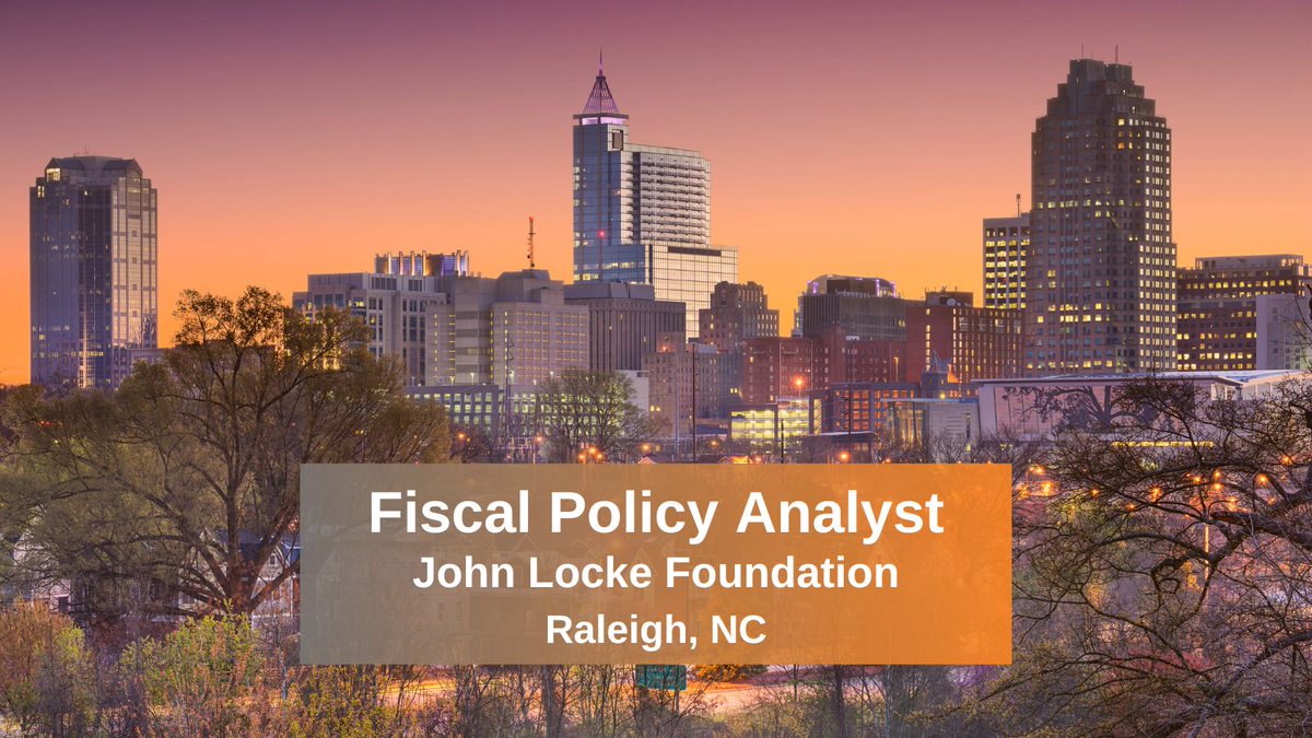 @JohnLockeNC  is hiring  is seeking a Raleigh-based Fiscal Policy Analyst. The Analyst will be responsible for conducting research on state fiscal and economic policy. The ideal candidate will have 2+ yrs exp. talentmarket.org/Locke-Policy-A… #libertyjobs #policyjobs